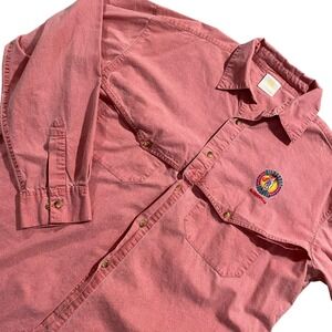 VTG Seltzer Men's‎ Pink Long Sleeve Button Up Wildhorse Saloon Sz XL Western